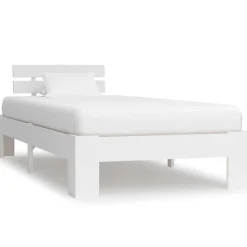 vidaXL Cadre de lit Blanc Bois de pin massif 90 x 200 cm