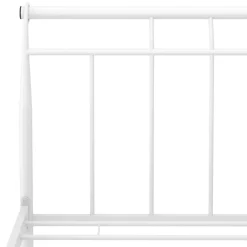 vidaXL Cadre de lit Blanc Métal, 160x200 cm