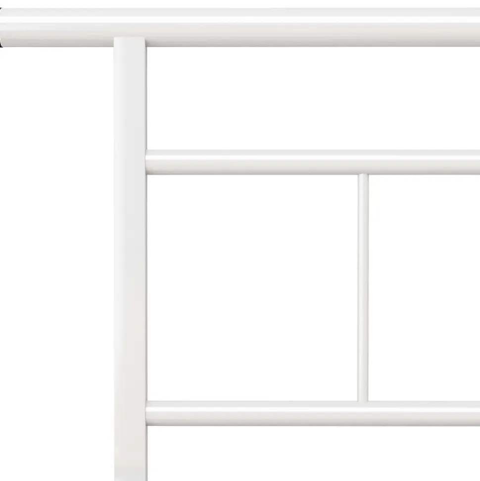 vidaXL Cadre de lit Blanc Métal 180x200 cm