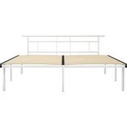 vidaXL Cadre de lit Blanc Métal 180x200 cm