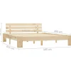 vidaXL Cadre de lit Bois de pin massif 160 x 200 cm