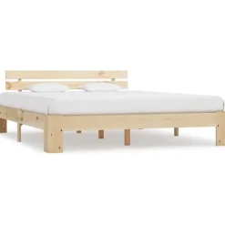 vidaXL Cadre de lit Bois de pin massif 160 x 200 cm