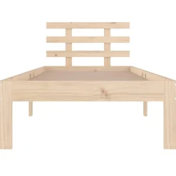 vidaXL Cadre de lit Bois massif 100x200 cm 814744
