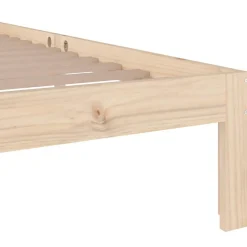 vidaXL Cadre de lit Bois massif 100x200 cm 814744