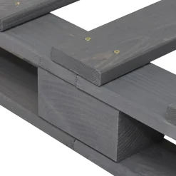 vidaXL Cadre de lit de palette Gris Bois de pin massif 160 x 200 cm