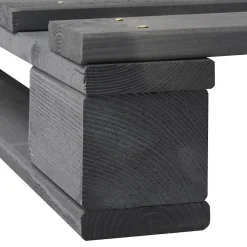 vidaXL Cadre de lit de palette Gris Bois de pin massif 160 x 200 cm