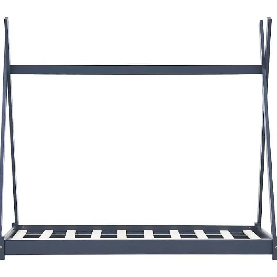 vidaXL Cadre de lit d'enfant Gris Bois de pin massif 70x140 cm