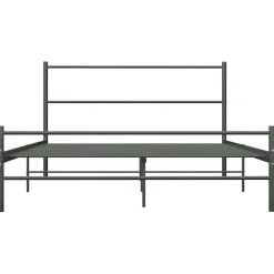 vidaXL Cadre de lit Gris Métal 160 x 200 cm