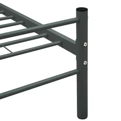 vidaXL Cadre de lit Gris Métal 160 x 200 cm