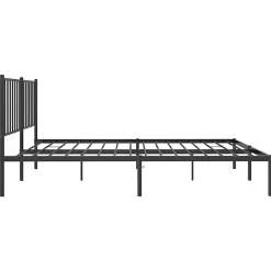 vidaXL Cadre de lit métal avec tête de lit noir 120x190 cm 350861