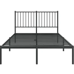 vidaXL Cadre de lit métal avec tête de lit noir 120x190 cm 350861