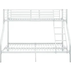 vidaXL Cadre de lit superposé Blanc Métal 140x200 cm/90x200 cm