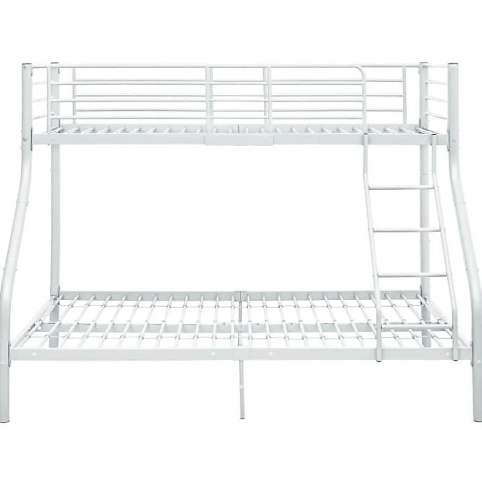 vidaXL Cadre de lit superposé Blanc Métal 140x200 cm/90x200 cm