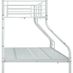 vidaXL Cadre de lit superposé Blanc Métal 140x200 cm/90x200 cm