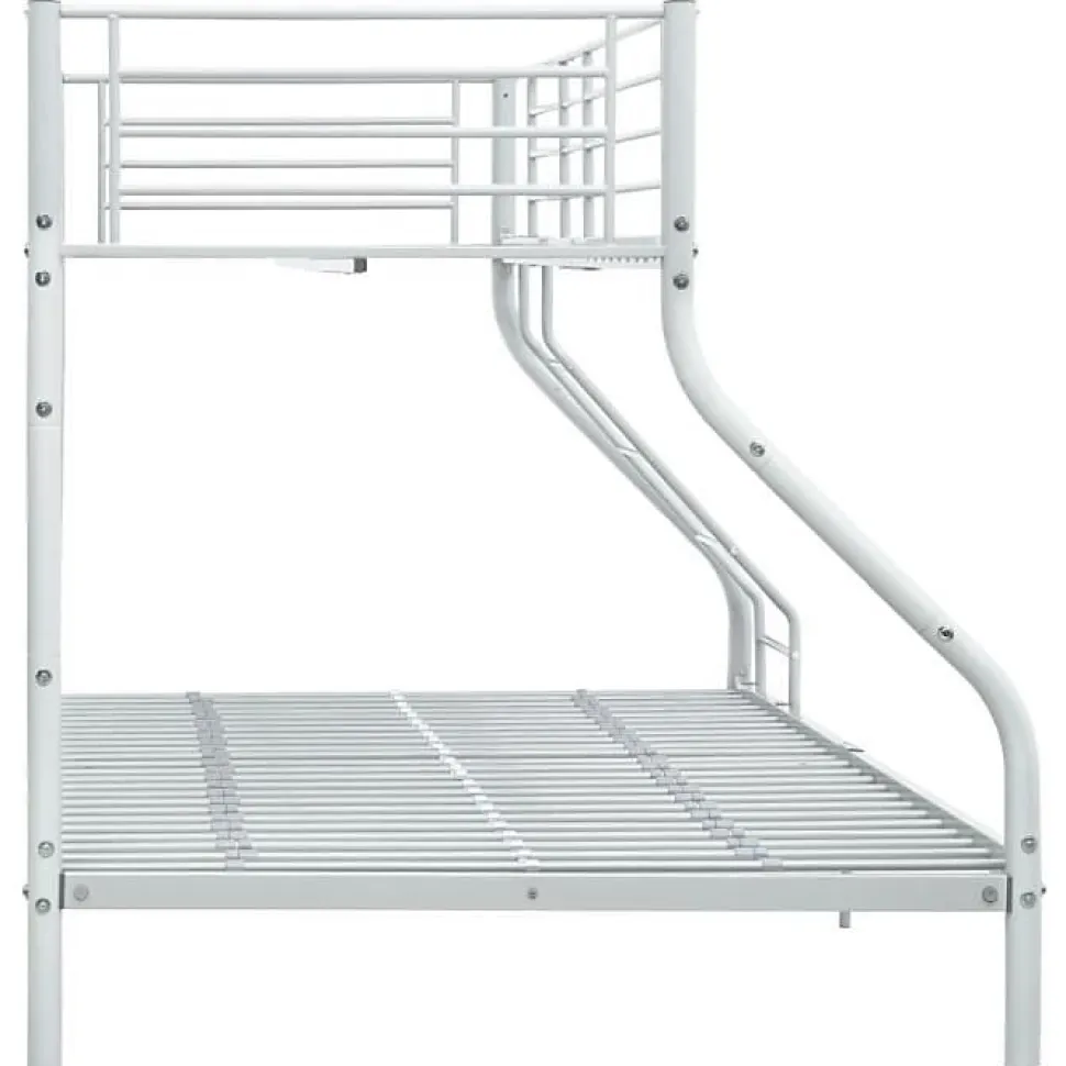 vidaXL Cadre de lit superposé Blanc Métal 140x200 cm/90x200 cm