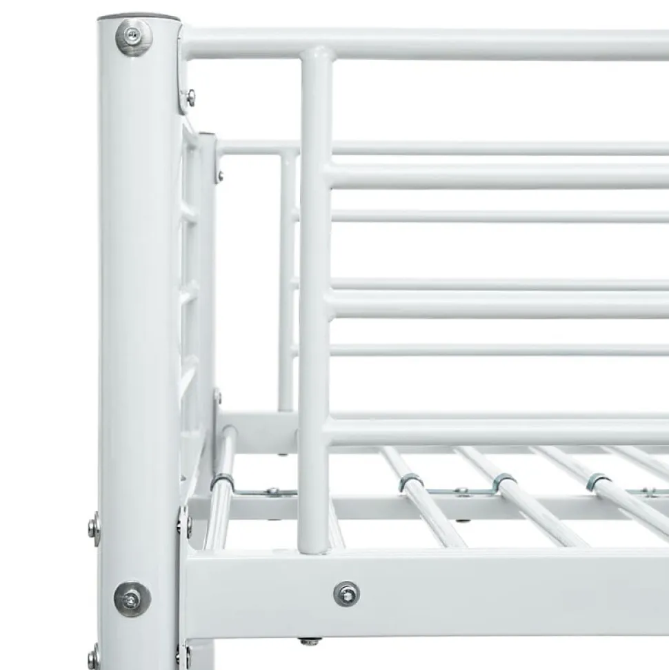 vidaXL Cadre de lit superposé Blanc Métal 140x200 cm/90x200 cm