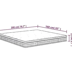 vidaXL Matelas à ressorts bonnell moyen 160x200 cm 3206388