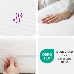 vidaXL Matelas en mousse blanc 100x200 cm 7 zones dureté 20 ILD 356353