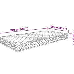 vidaXL Matelas en mousse à mémoire de forme 200 x 90 x 17 cm