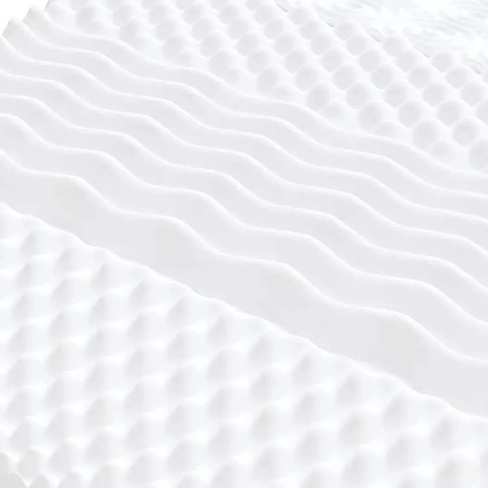 vidaXL Matelas en mousse blanc 140x200 cm 7 zones dureté 20 ILD,matelas de lit,matelas de lit de jour,matelas en mousse 356356