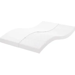 vidaXL Matelas en mousse blanc 140x200 cm 7 zones dureté 20 ILD,matelas de lit,matelas de lit de jour,matelas en mousse 356356