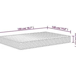 vidaXL Matelas en mousse moyennement doux 140x190 cm 373010