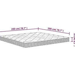 vidaXL Matelas en mousse moyennement doux 200x200 cm 373039