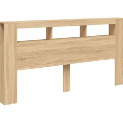 vidaXL Tête de Lit à LED, Accessoire de Lit, Tête de Cadre de Lit, Meuble de Chambre à Coucher, Chêne Sonoma 837367