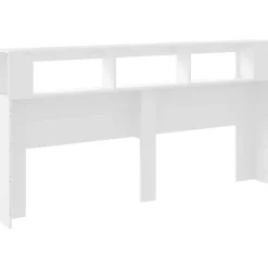 vidaXL Tête de Lit à LED, Panneau de Lit avec Rangement, Accessoire de Cadre de Lit, Meuble de Chambre à Coucher Maison, 837365