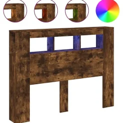 vidaXL Tête de Lit à LED, Tête de Cadre de Lit, Accessoire de Lit Double, Meuble de Chambre à Coucher Maison Intérieur, 837348