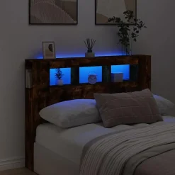 vidaXL Tête de Lit à LED, Tête de Cadre de Lit, Accessoire de Lit Double, Meuble de Chambre à Coucher Maison Intérieur, 837348