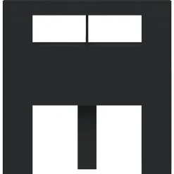 vidaXL Tête de Lit à LED, Tête de Cadre de Lit, Accessoire de Lit Simple, Meuble de Chambre à Coucher Maison Intérieur, Noir 83733