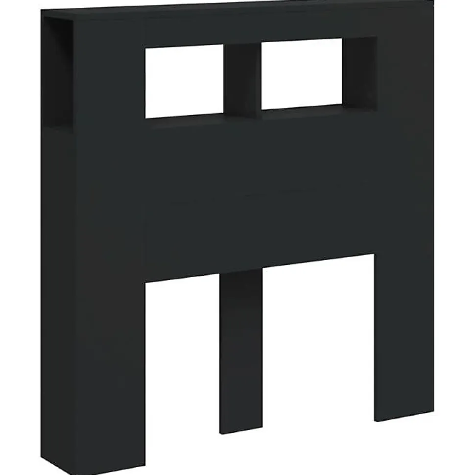 vidaXL Tête de Lit à LED, Tête de Cadre de Lit, Accessoire de Lit Simple, Meuble de Chambre à Coucher Maison Intérieur, Noir 83733