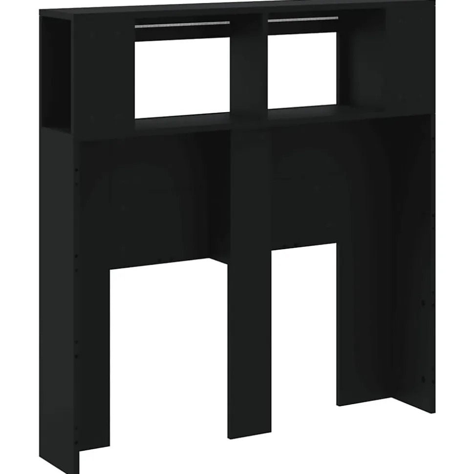 vidaXL Tête de Lit à LED, Tête de Cadre de Lit, Accessoire de Lit Simple, Meuble de Chambre à Coucher Maison Intérieur, Noir 83733