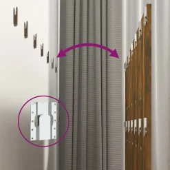 vidaXL Tête de lit avec armoires Chêne fumé Bois d'ingénierie 3115761