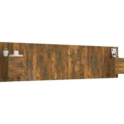 vidaXL Tête de lit avec armoires Chêne fumé Bois d'ingénierie 3115761