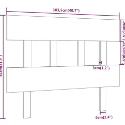 vidaXL Tête de lit Blanc 103,5x3x81 cm Bois massif de pin 819106