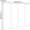 vidaXL Tête de lit Blanc 120x1,5x80 cm Bois d'ingénierie 811025