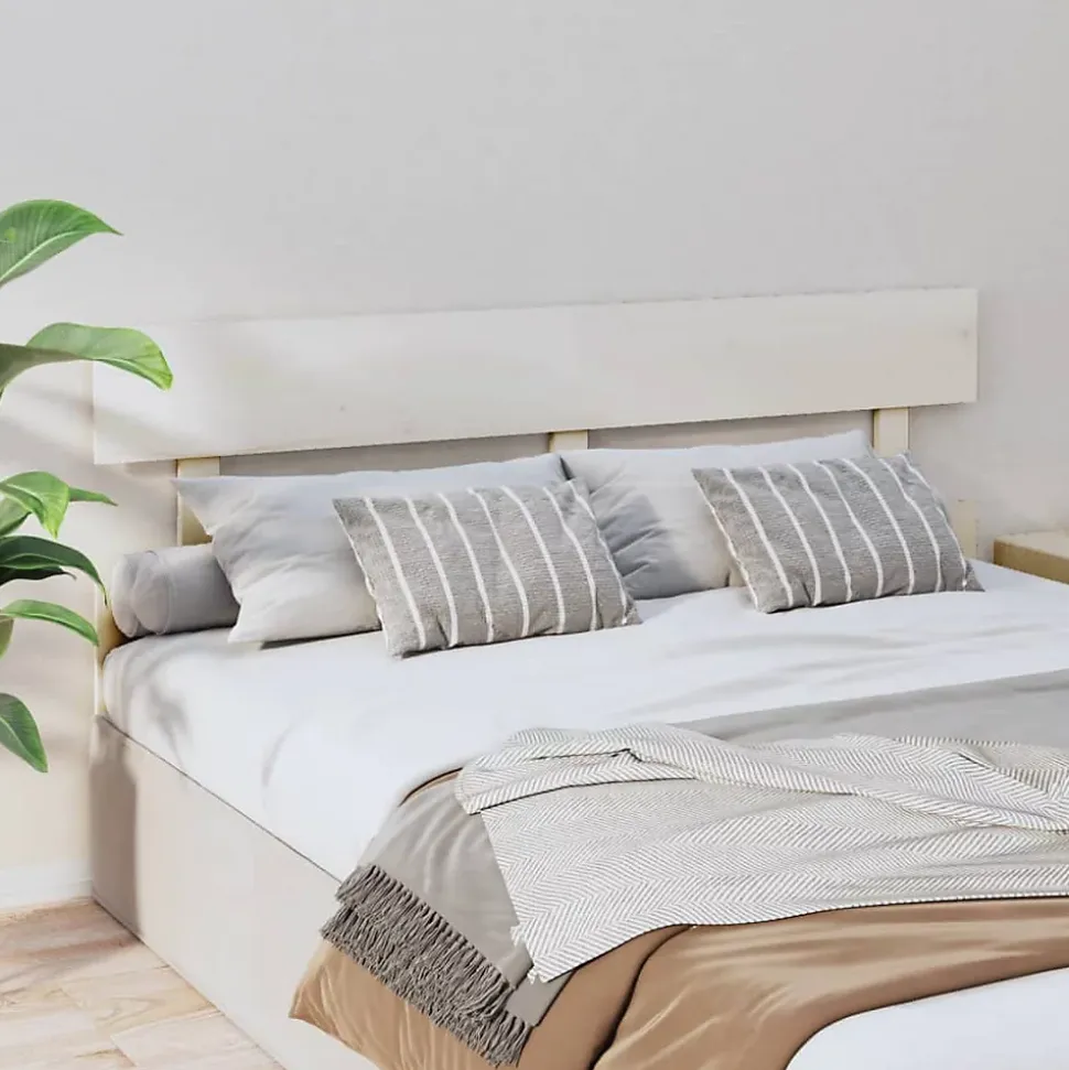 vidaXL Tête de lit Blanc 164x3x81 cm Bois massif de pin 819081