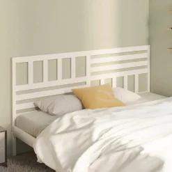 vidaXL Tête de lit Blanc, 186x4x100 cm Bois massif de pin