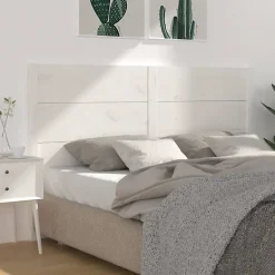 vidaXL Tête de lit Blanc 146x4x100 cm Bois massif de pin 818721