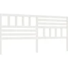 vidaXL Tête de lit Blanc, 206x4x100 cm Bois massif de pin