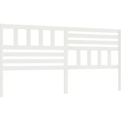 vidaXL Tête de lit Blanc, 206x4x100 cm Bois massif de pin