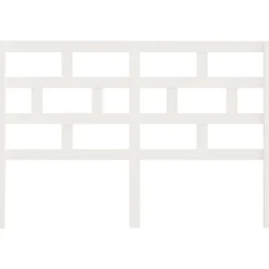 vidaXL Tête de lit Blanc 146x4x100 cm Bois massif de pin