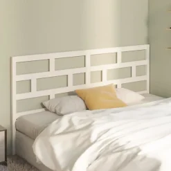 vidaXL Tête de lit Blanc 206x4x100 cm Bois massif de pin