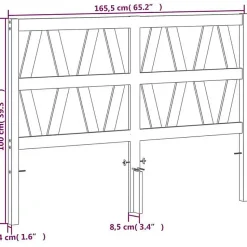 vidaXL Tête de lit cire marron 160 cm bois massif de pin 844306