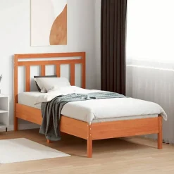 vidaXL Tête de lit cire marron 100 cm bois massif de pin 844178
