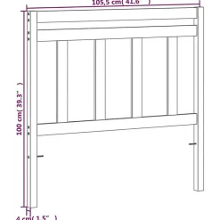 vidaXL Tête de lit cire marron 100 cm bois massif de pin 844178