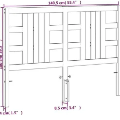 vidaXL Tête de lit cire marron 135 cm bois massif de pin 844190