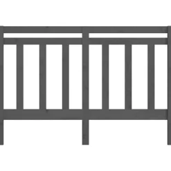 vidaXL Tête de lit Gris 146x4x100 cm Bois massif de pin 817792